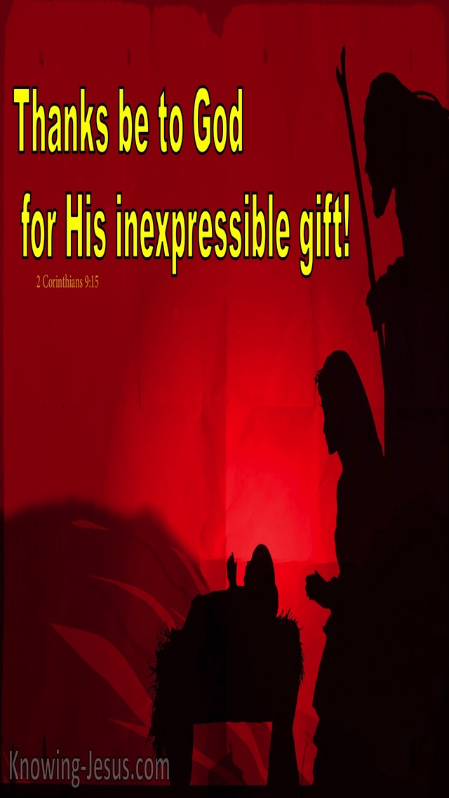 2 Corinthians 9:15 The Indescribable Gift (devotional)08:23 (red)
